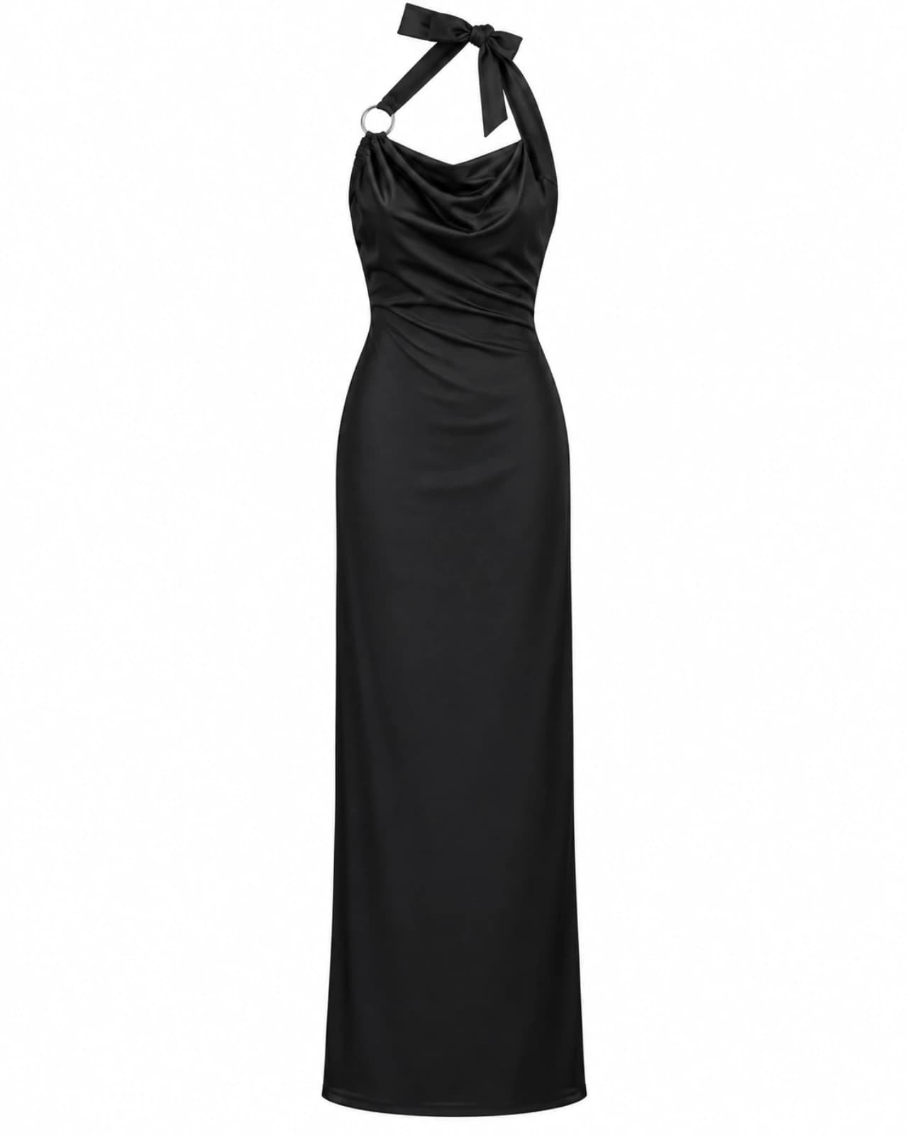 VESTIDO HALTER PARA ATAR BUCHE — frente