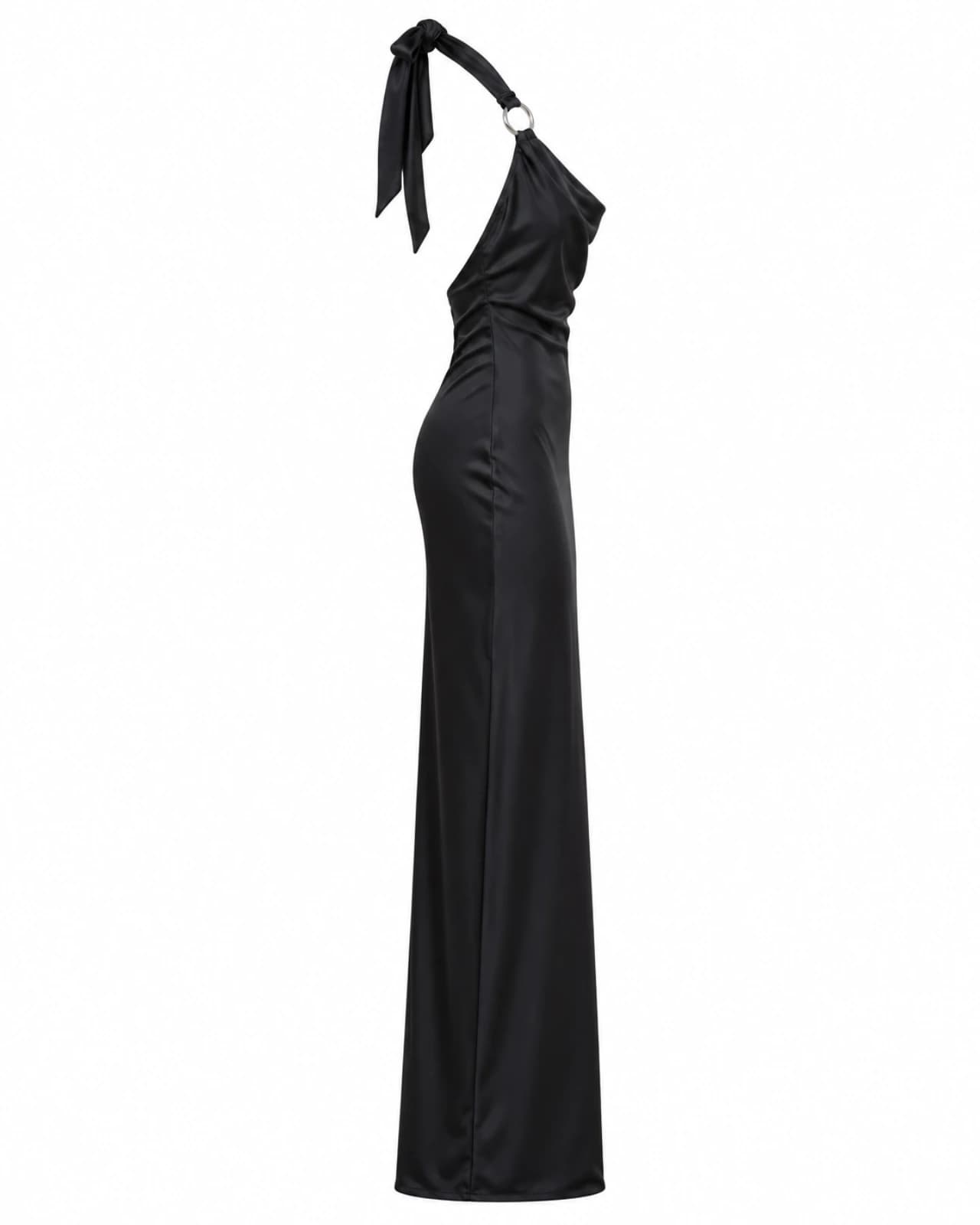 VESTIDO HALTER PARA ATAR BUCHE — lateral-izquierdo