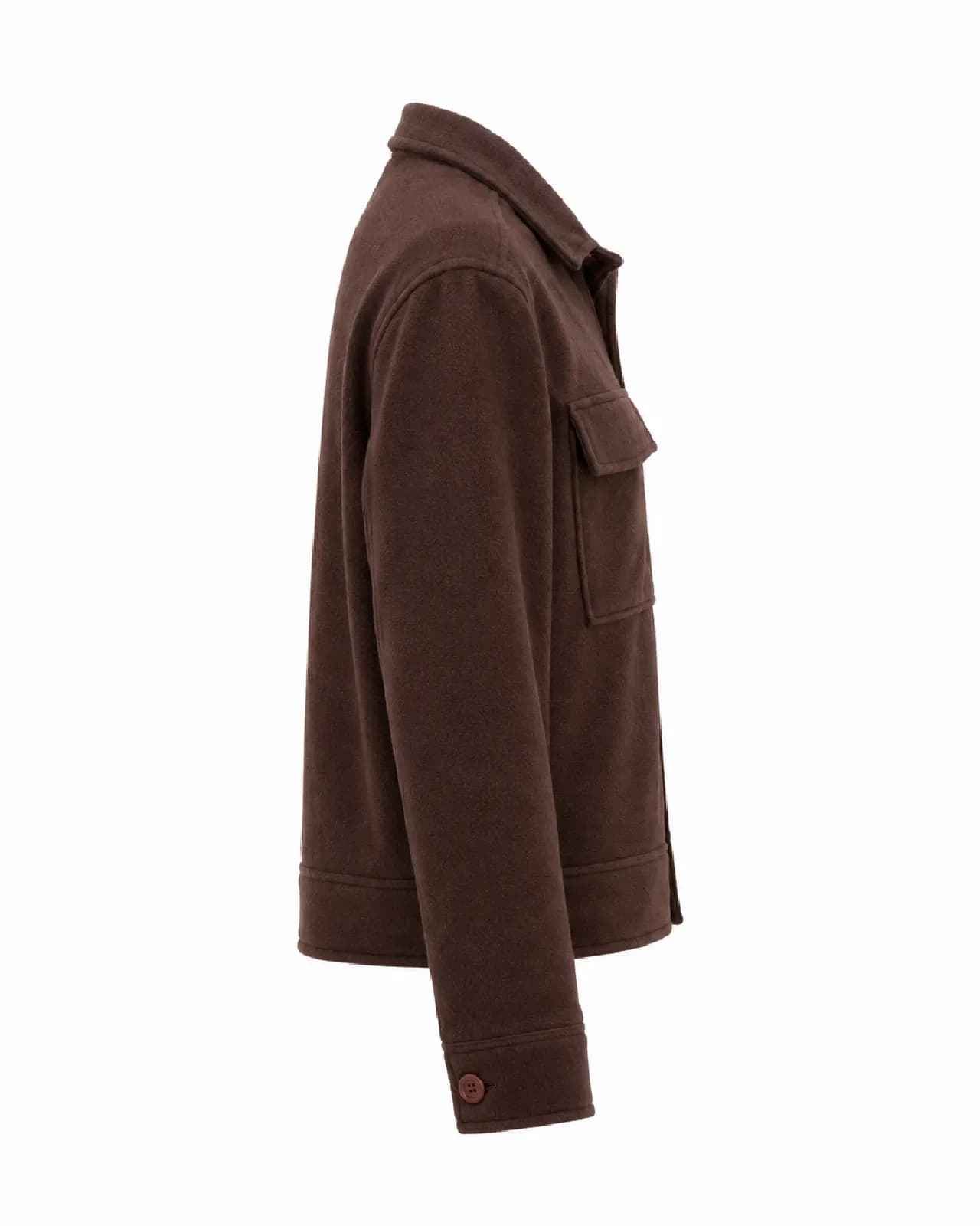 Camisaco Boxy — Perfil izquierdo
