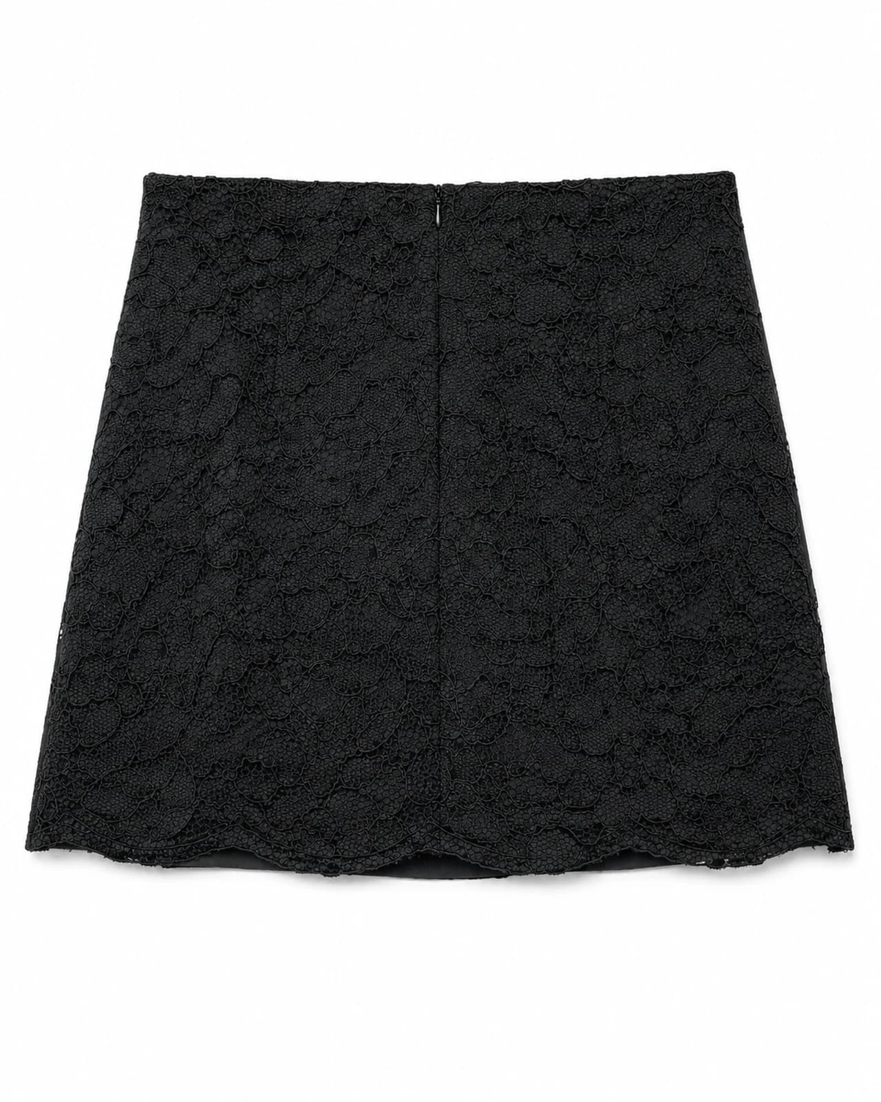 Pollera Mini de Encaje — Espalda