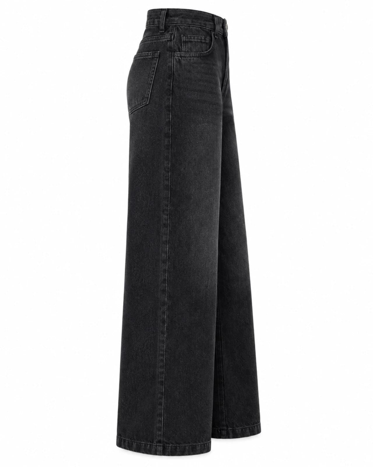 Jean Wide Negro Teen — Perfil izquierdo