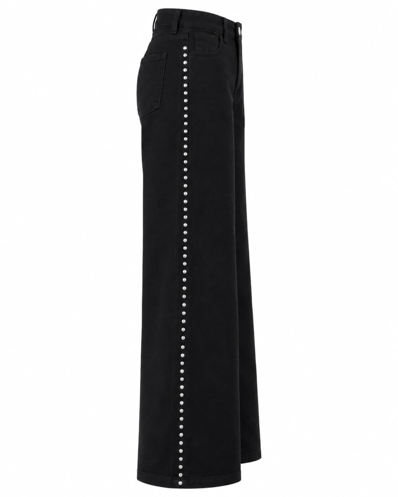 Pantalón Gabardina con Tachas — Perfil izquierdo