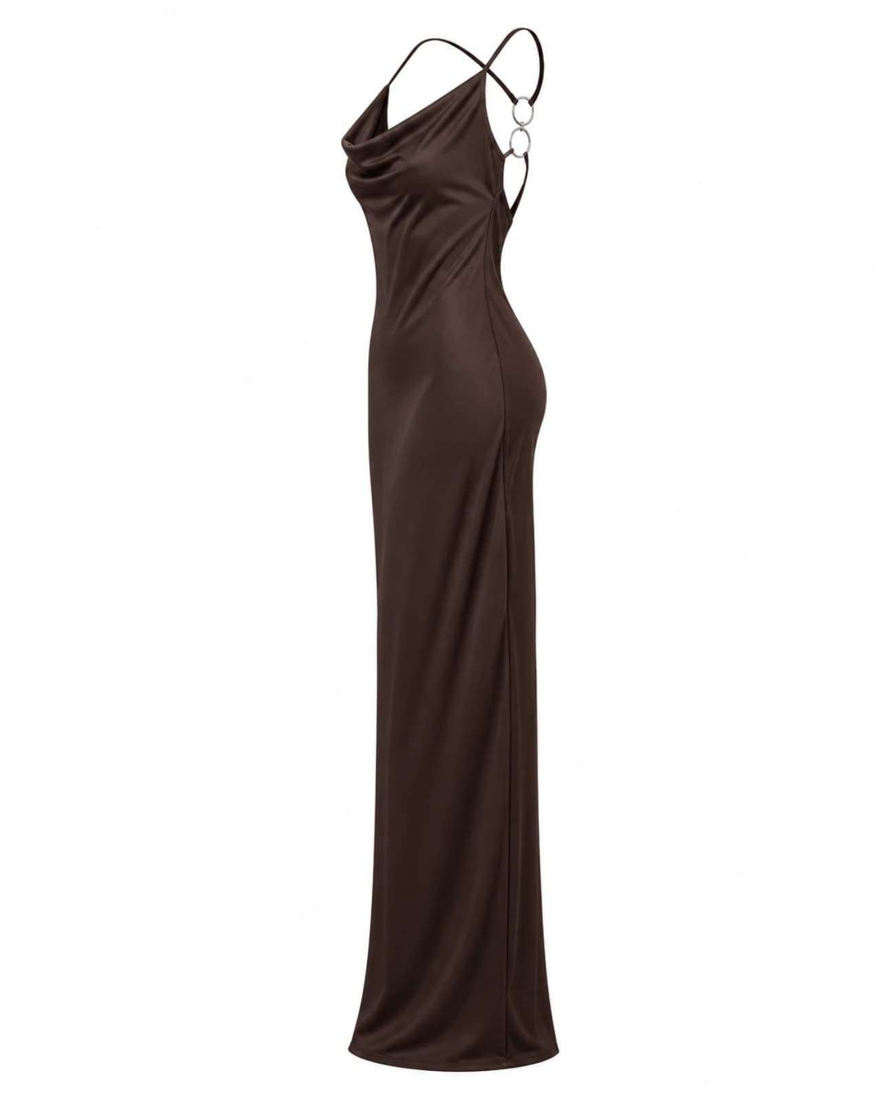 VESTIDO BUCHE CON TAJO — Perfil derecho