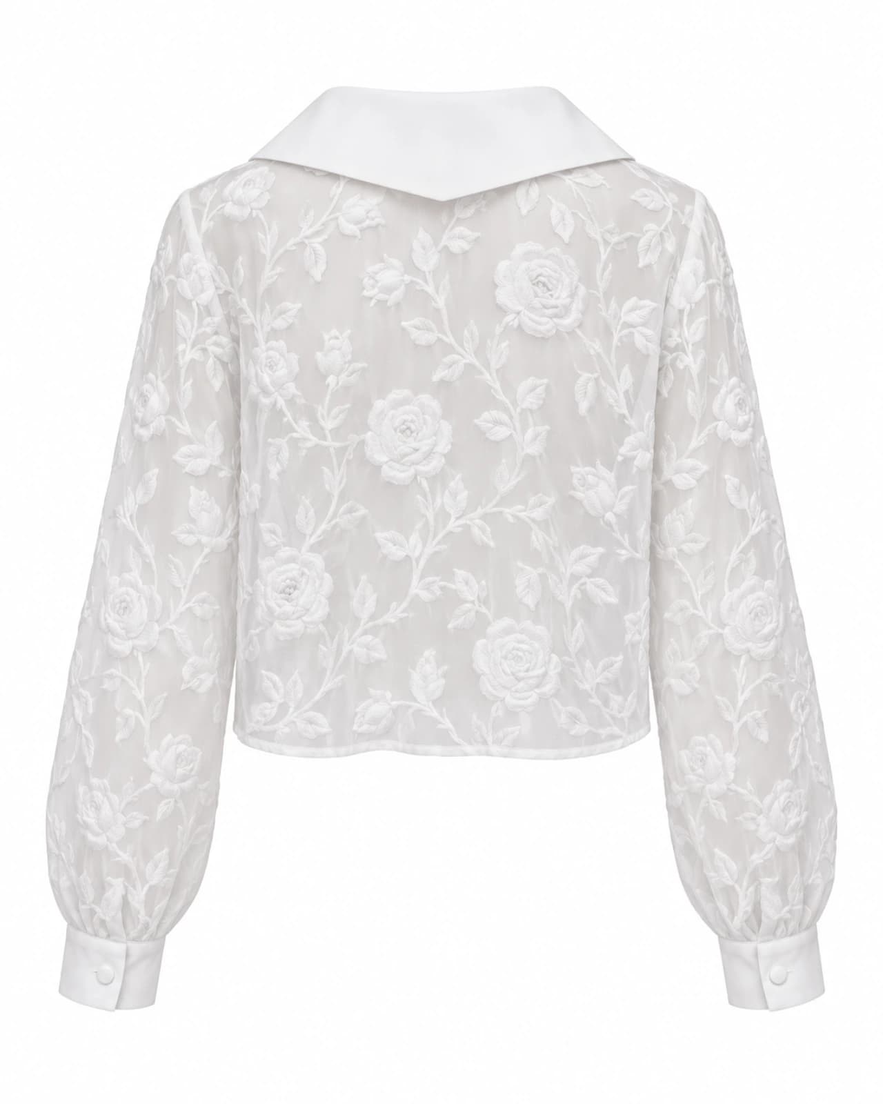 Camisa Encaje Floral — Espalda