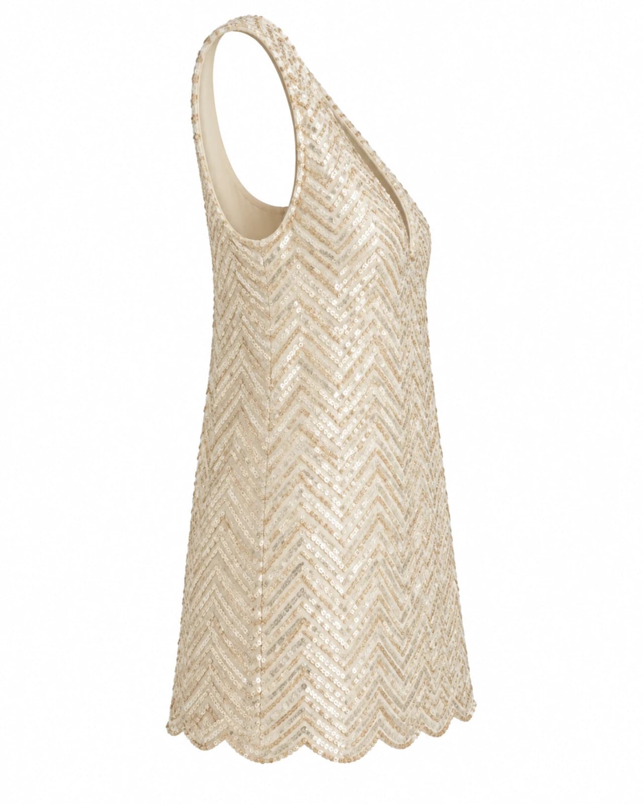 Vestido Lentejuela Chevron — Perfil izquierdo