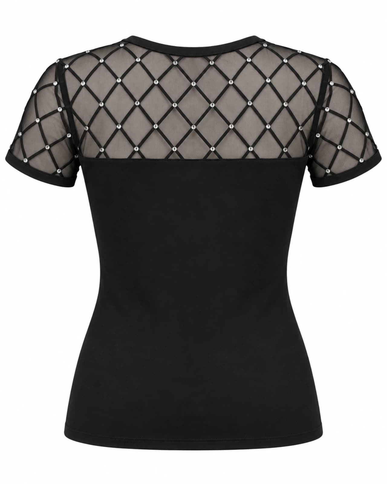Remera Rombos Strass — Espalda