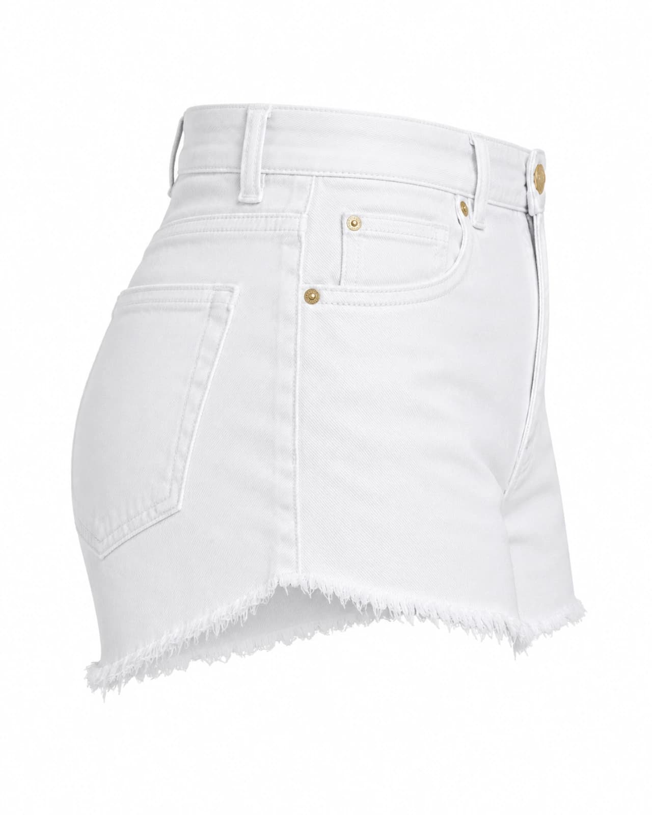 Short Rígido con Flecos — Perfil izquierdo