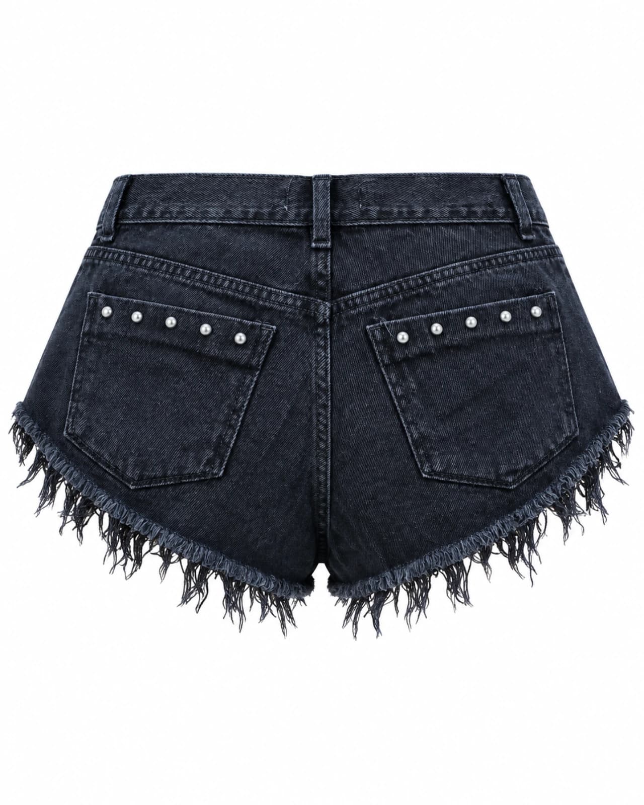Short de Jean con Tachas — Espalda