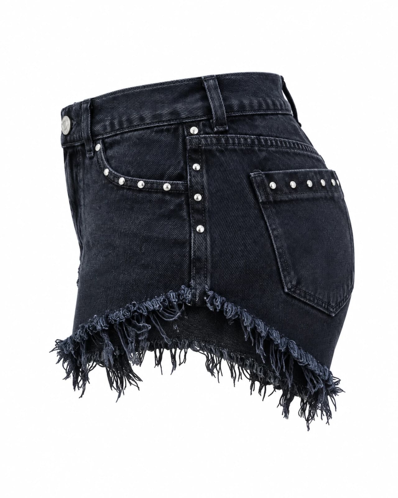 Short de Jean con Tachas — Perfil derecho
