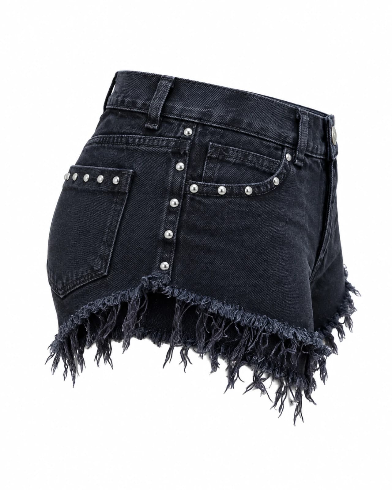 Short de Jean con Tachas — Perfil izquierdo