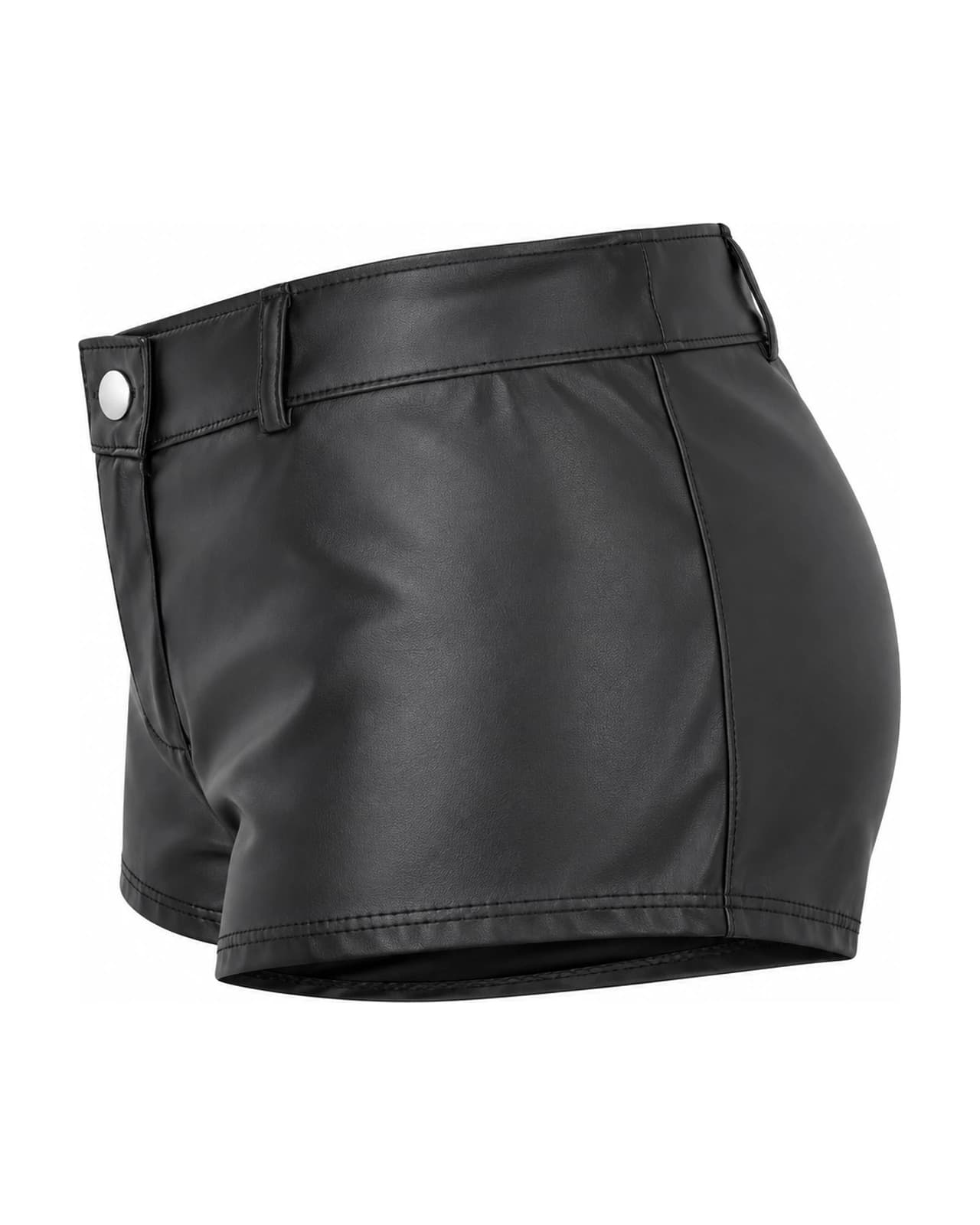 Short Cuerina con Botón — Perfil derecho