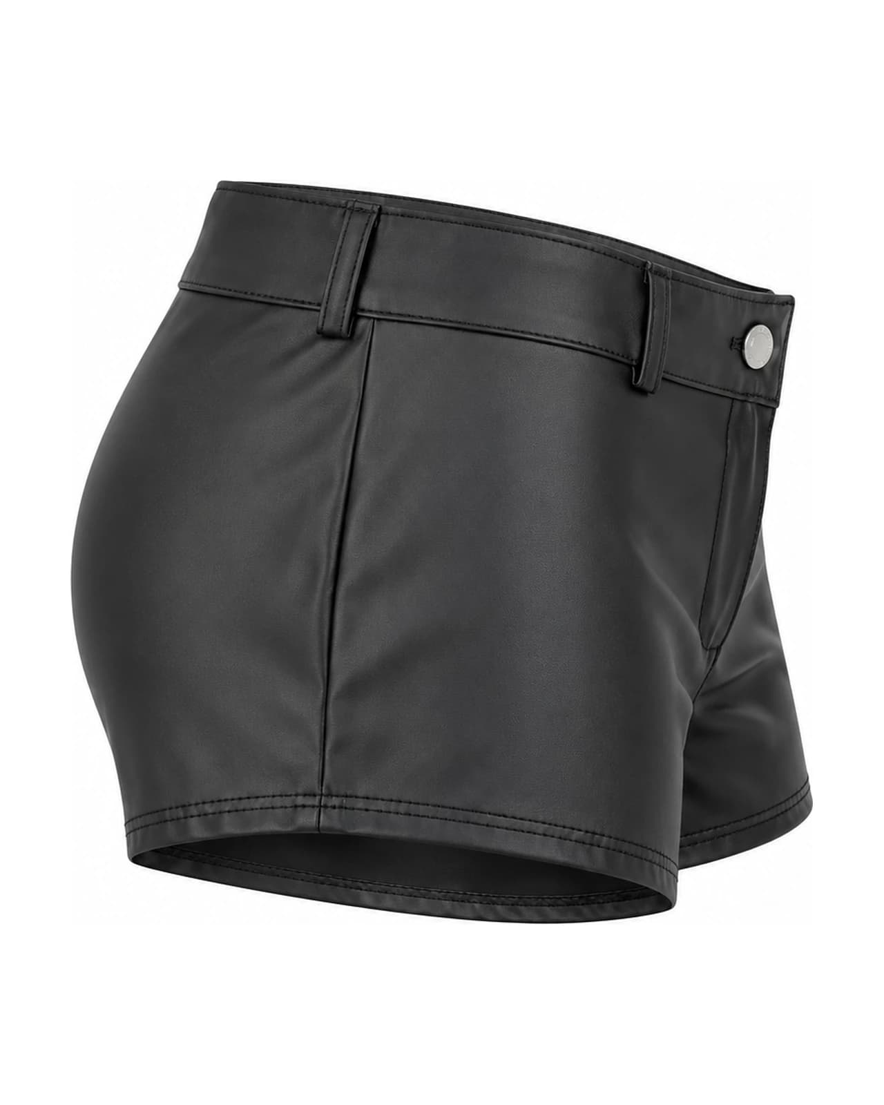 Short Cuerina con Botón — Perfil izquierdo