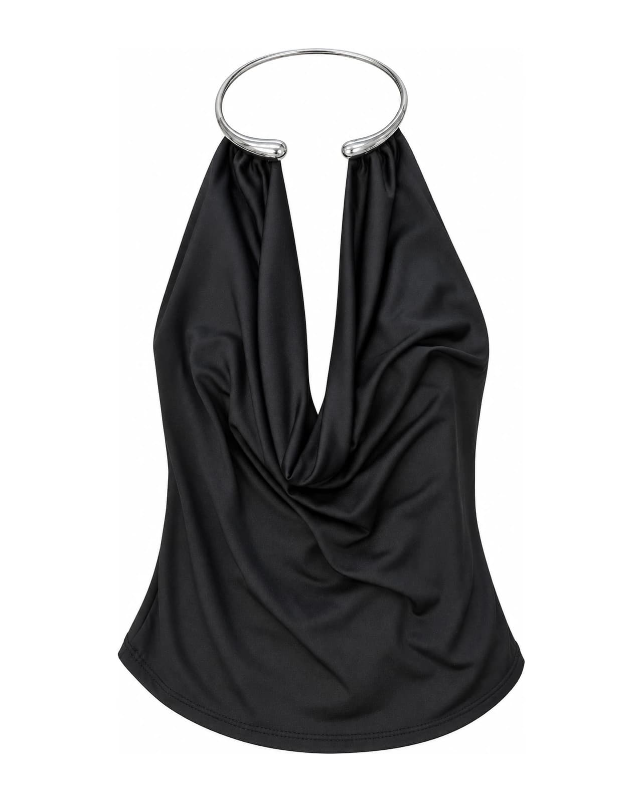 TOP MICROFIBRA CHOKER BUCHE — Frente