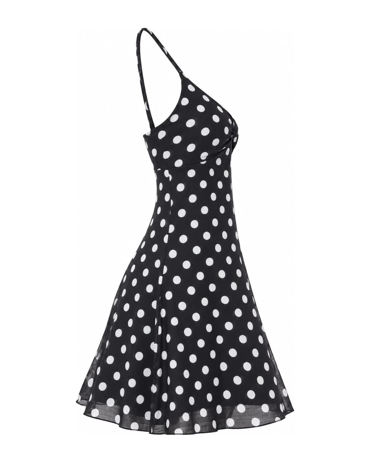 Vestido Cande Tul Lunar — Perfil izquierdo