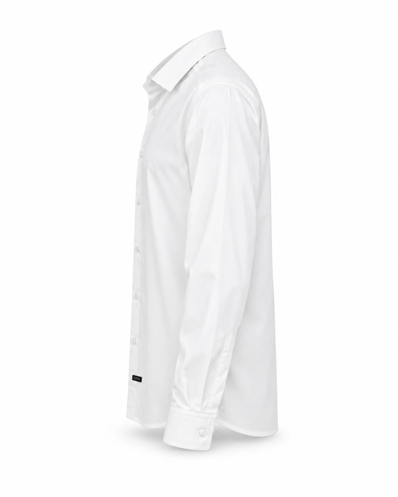 Camisa Lisa Blanca — Perfil derecho