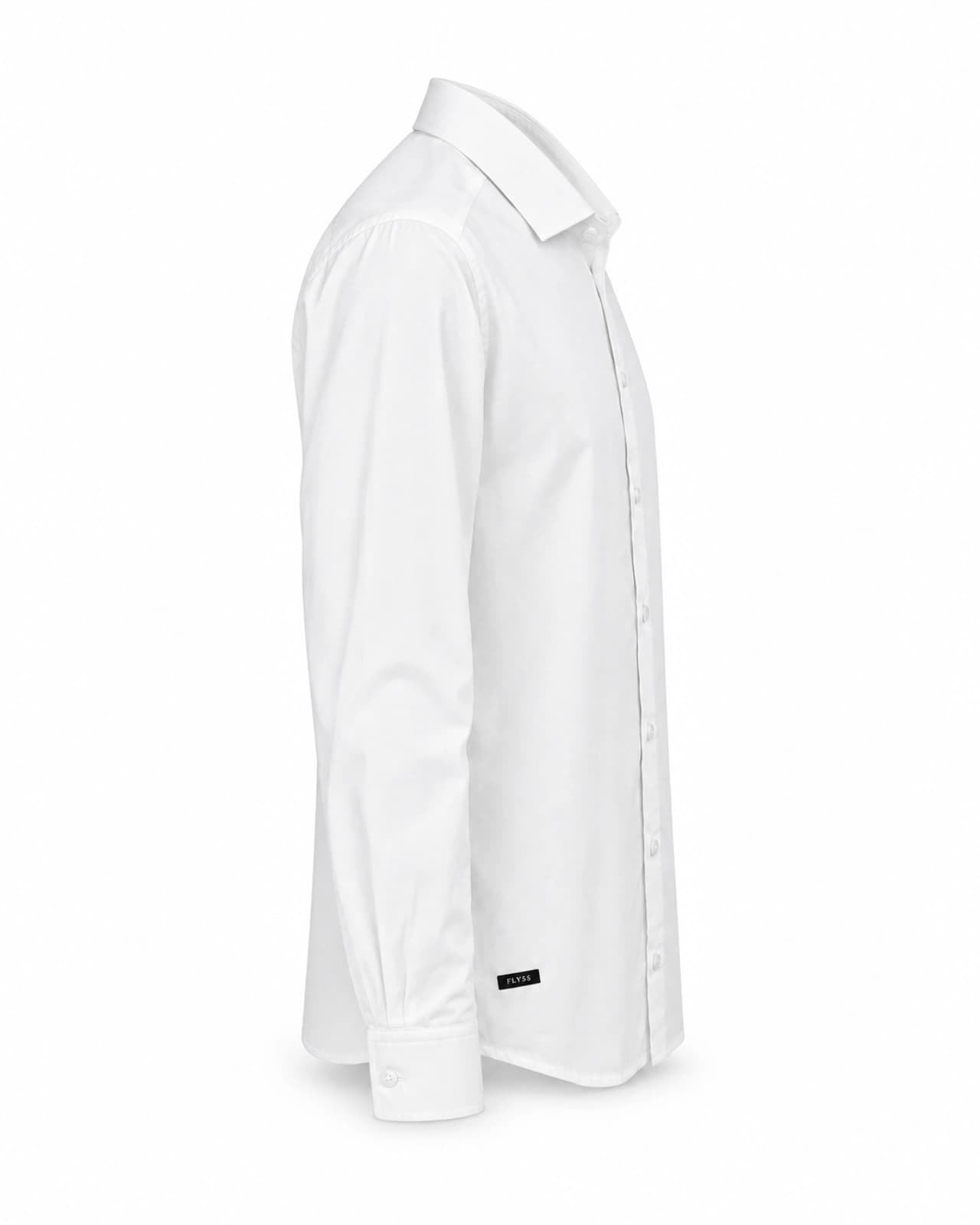 Camisa Lisa Blanca — Perfil izquierdo
