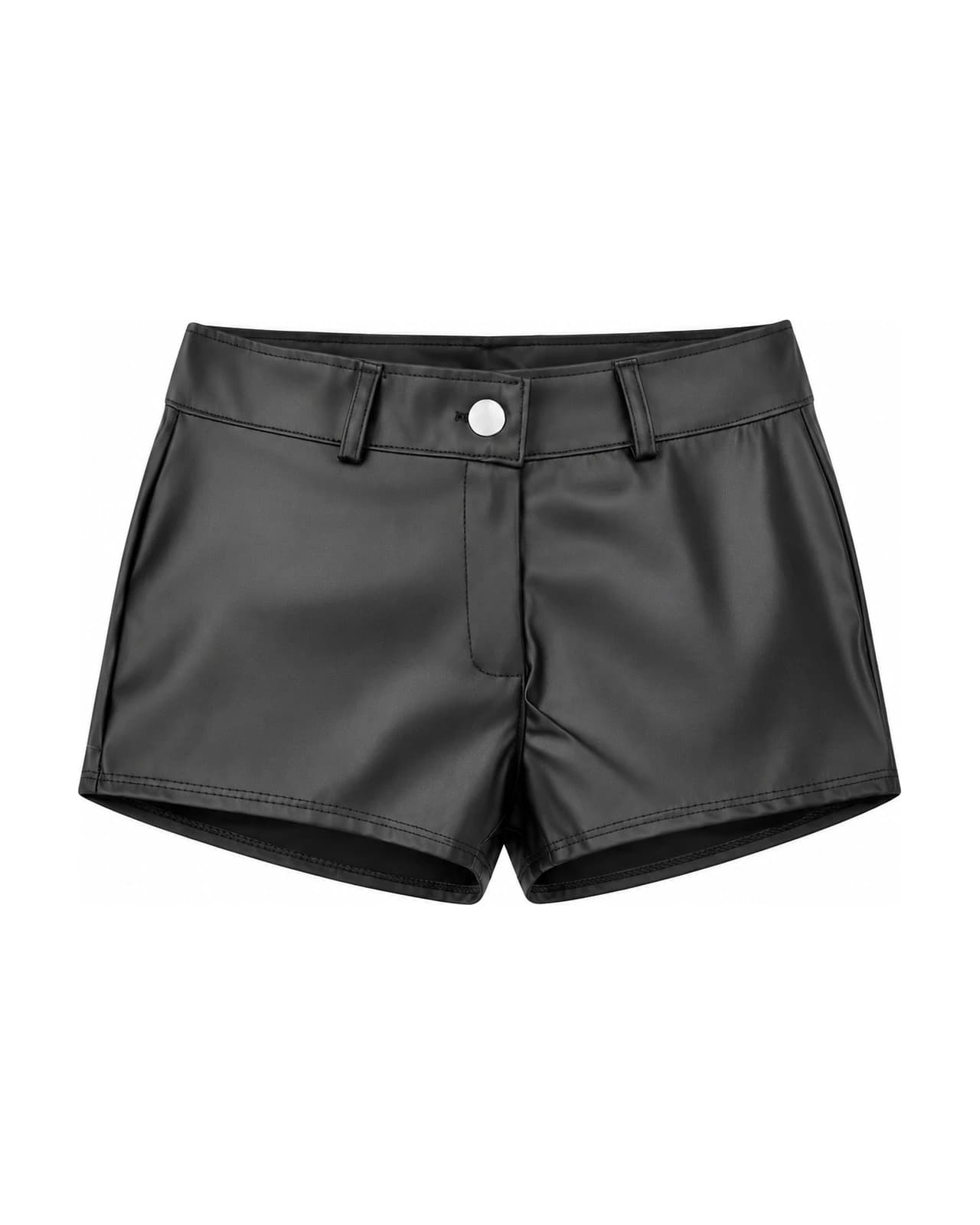 Short Cuerina con Botón